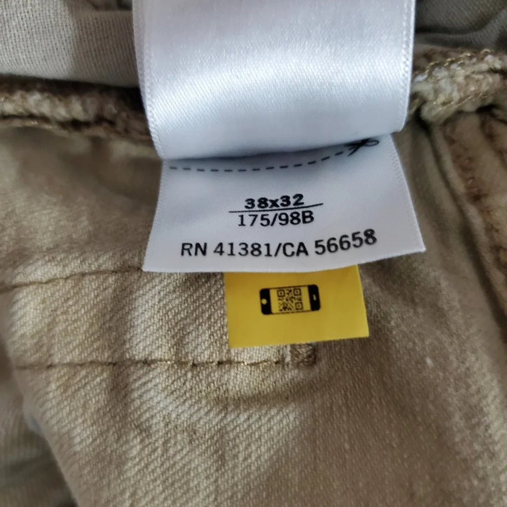 Polo Ralph Lauren Varick Slim Straight Tan Khaki Pants Mens 38x32 Stretch Jeans